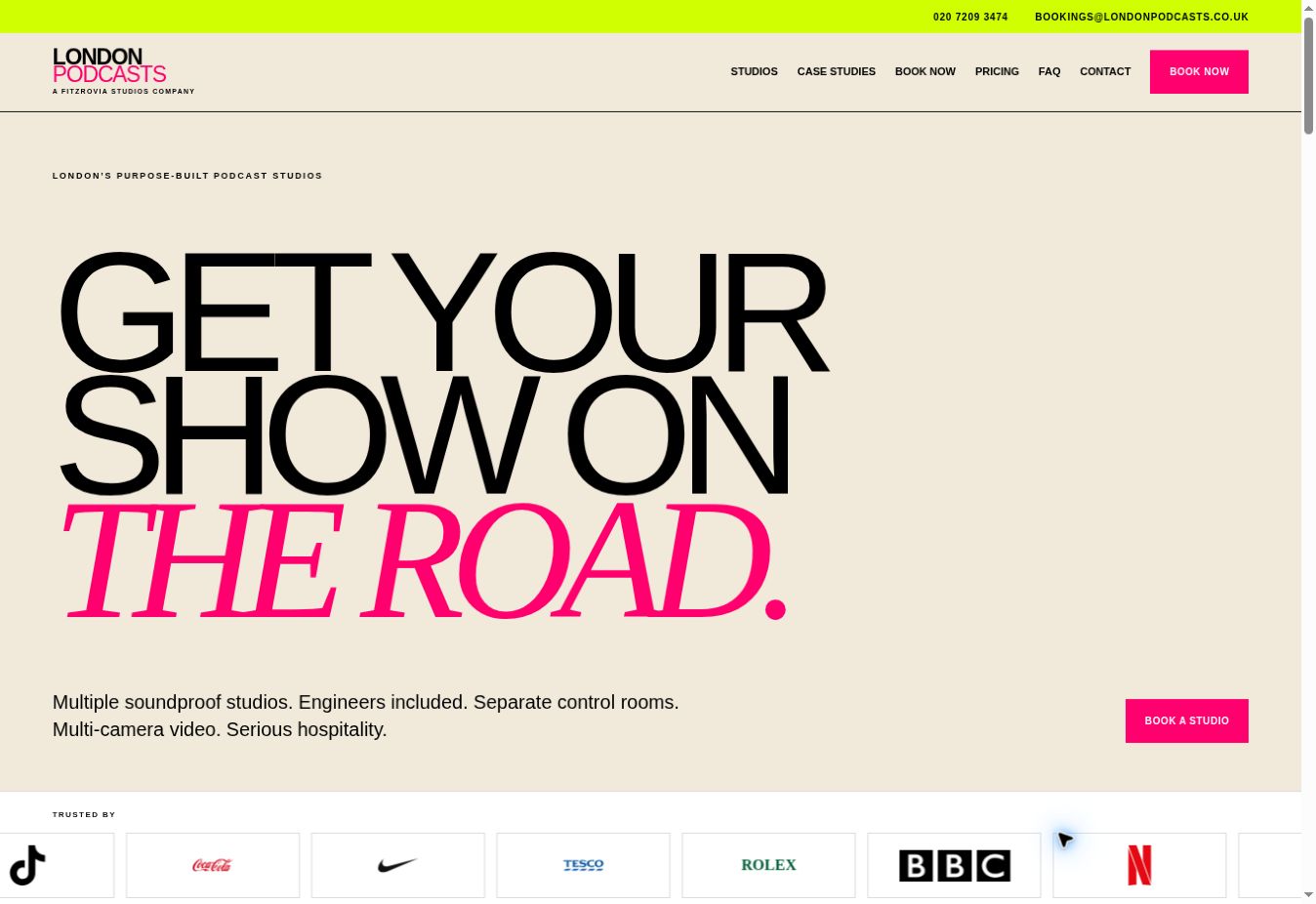 London Podcasts homepage